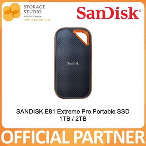 SANDISK E81 Extreme Pro Portable SSD, 1TB / 2TB. Singapore Local 5 Years Warranty **SANDISK OFFICIAL PARTNER**
